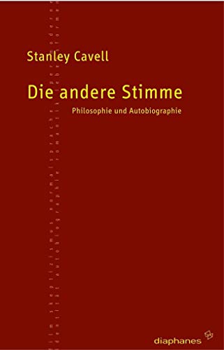 Die andere Stimme. (9783935300094) by Stanley Cavell