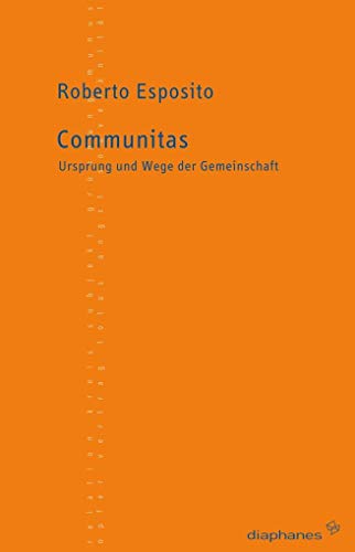 9783935300292: Communitas: Ursprung und Wege der Gemeinschaft