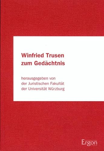 9783935556811: Winfried Trusen Zum Gedachtnis