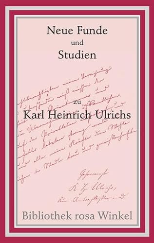 9783935596367: Neue Funde und Studien zu Karl Heinrich Ulrichs