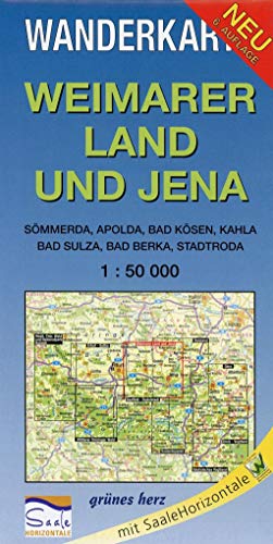 Stock image for Weimarer Land und Jena 1 : 50 000 Wanderkarte: Smmerda, Apolda, Bad Ksen, Kahla, Bad Sulza, Bad Berka, Stadtroda. Mit SaaleHorizontale for sale by medimops