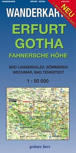 9783935621045: Wanderkarte Erfurt, Gotha 1:50.000: Mit Bad Langensalza, Gebesee, Waltershausen, Neudietendorf
