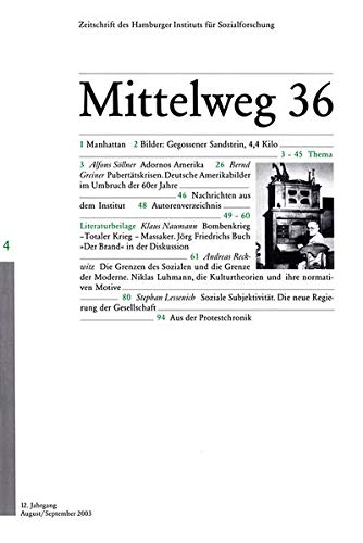 9783936096095: Amerikabilder: Mittelweg 36, Zeitschrift des Hamburger Instituts fr Sozialforschung, Heft 4/2003
