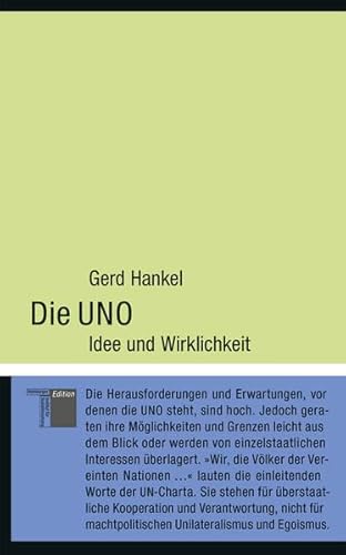 Beispielbild fr Die UNO. Idee und Wirklichkeit zum Verkauf von medimops