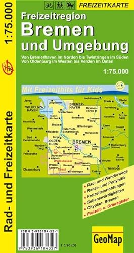 Beispielbild fr Radwanderkarte Bremen und Umgebung 1:75 000: Von Bremerhaven im Norden bis Twistringen im Sden - Von Oldenburg im Westen bis Verden im Osten zum Verkauf von medimops