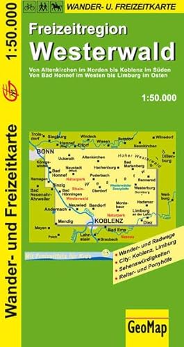 9783936184495: Freizeitregion Westerwald 1 : 50 000. Rad- und Freizeitkarte
