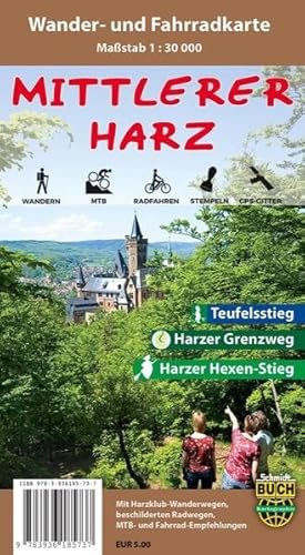 Beispielbild fr Der mittlere Harz: Wander- und Fahrradkarte zum Verkauf von medimops