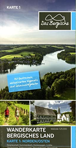 Stock image for Bergisches Land (Norden/Osten) Wanderkarte 1: Radevormwald, Hckeswagen, Wipperfrth, Marienheide, Lindlar, Gummersbach, Bergneustadt - Naturpark Bergisches Land 1:25.000 for sale by medimops