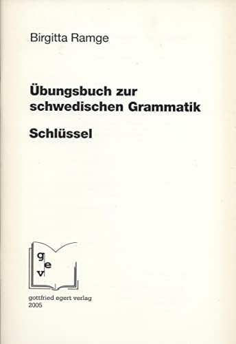 Stock image for Schlssel zum bungsbuch zur schwedischen Grammatik -Language: german for sale by GreatBookPrices