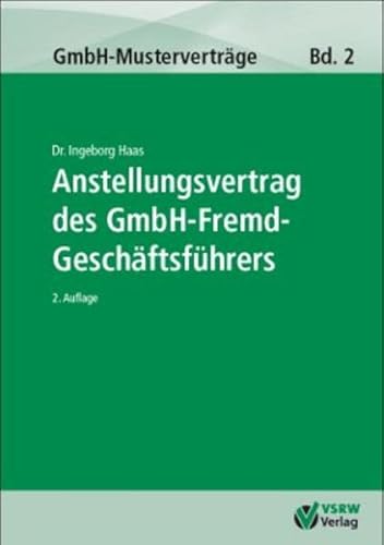 9783936623598: Anstellungsvertrag des GmbH-Fremdgeschftsfhrers