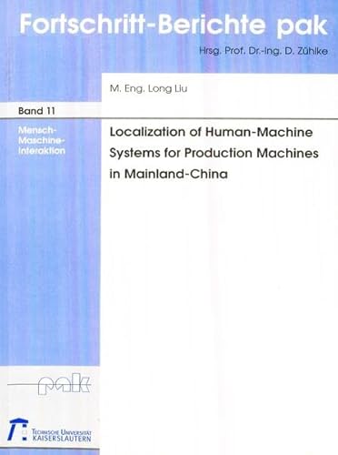 Imagen de archivo de Localization of human-machine systems for production machines in mainland China a la venta por medimops
