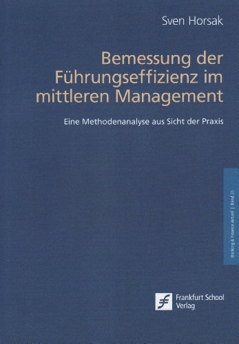 Stock image for Bemessung der Fhrungseffizienz im mittleren Management: Eine Methodenanalyse aus Sicht der Praxis for sale by medimops