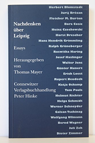 Stock image for Nachdenken ber Leipzig 2: Essays: BD 2 for sale by medimops