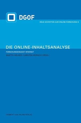 Imagen de archivo de Die Online-Inhaltsanalyse. Forschungsobjekt Internet a la venta por medimops