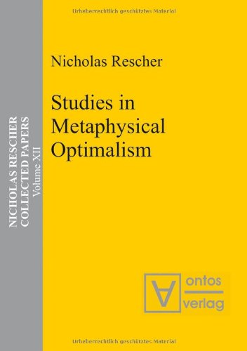 9783938793213: Studies in Metaphysical Optimalism