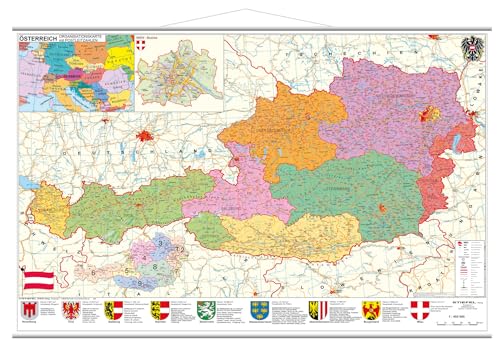 9783938842591: sterreich politisch: Wandkarte mit Metallbeleistung