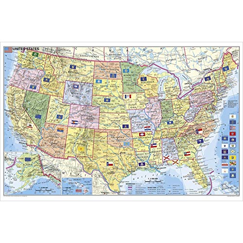 9783938842690: USA Bundesstaaten mit Postleitzahlen 1:12000000: Wandkarte- Poster. Laminiert, bescreib- und abwischbar, besonders reifest