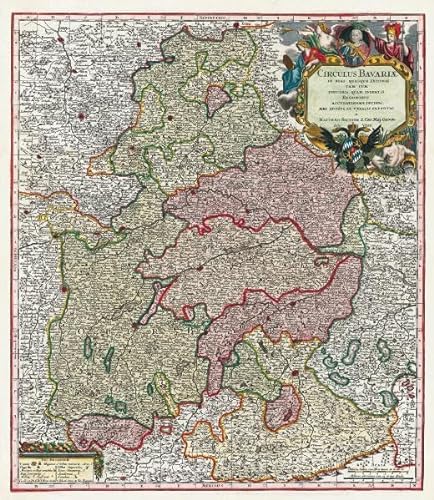 Oberbayern Niederbayern Schwaben Bayern II Alte Landkarte 1898 B14 