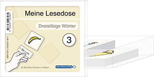 Beispielbild fr Meine Lesedose 3 - Dreisilbige Wrter: 24 Bild-Wort-Karten in Silben. zum Verkauf von medimops