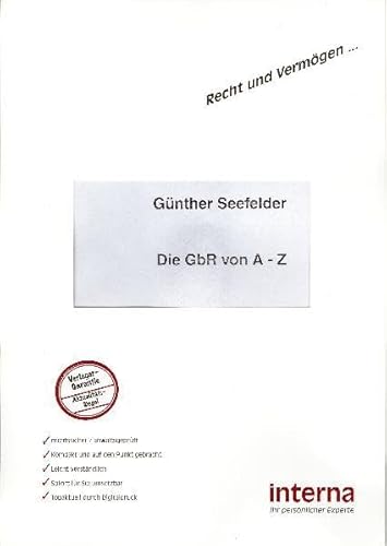 Imagen de archivo de Die GbR von A - Z a la venta por Buchpark