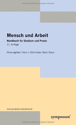 Imagen de archivo de Mensch und Arbeit: Handbuch fr Studium und Praxis a la venta por medimops