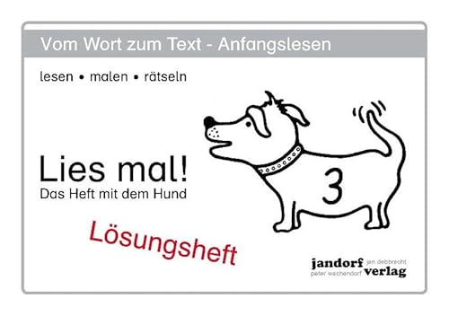 Imagen de archivo de Lies mal! Heft 3. Lsungsheft: Das Heft mit dem Hund a la venta por medimops
