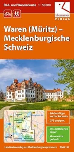 9783940175069: Waren (Mritz) Mecklenburgische Schweiz 1 : 50 000 Rad- und Wanderkarte: GPS geeignet, Erlebnis-Tipps auf der Rckseite
