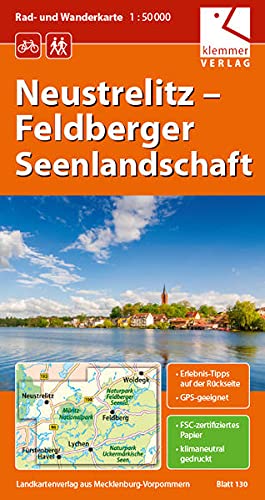 9783940175076: Rad- und Wanderkarte Neustrelitz - Feldberger Seenlandschaft 1 : 50 000: GPS geeignet, Erlebnis-Tipps auf der Rckseite