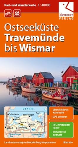 Beispielbild fr Rad- und Wanderkarte Ostseekste Travemnde bis Wismar: Mastab 1:40.000, GPS geeignet, Erlebnis-Tipps auf der Rckseite zum Verkauf von medimops