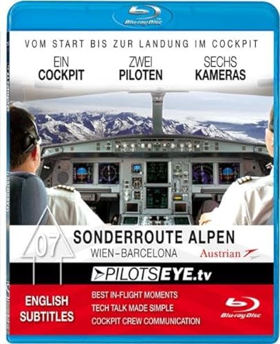 Beispielbild fr PilotsEYE.tv - Sonderroute Alpen - Wien Barcelona - Blu-ray: Wien - Barcelona A 321 / Cockpitflight Austrian Airlines / FULL-HD 1080/50i MPEG2 zum Verkauf von medimops