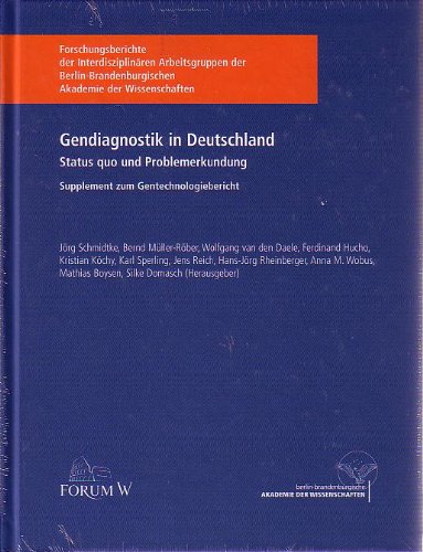 9783940647009: Gendiagnostik in Deutschland: Status quo und Problemerkundung. Supplement zum Gentechnologiebericht (Livre en allemand)