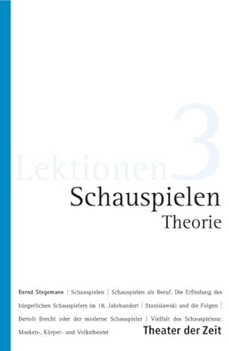 Beispielbild fr Schauspielen Theorie -Language: german zum Verkauf von GreatBookPrices