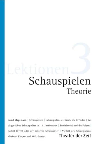 Stock image for Schauspielen Theorie for sale by Blackwell's