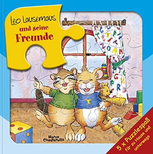 Leo Lausemaus und seine Freunde: Pappbuch mit 10 verstärkten Pappseiten mit 5 Puzzlen à 16 Puzzleteilen; mit 5 neuen Leo Lausemaus Geschichten