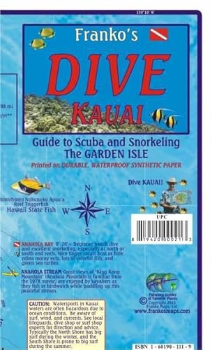 9783943119015: Franko Map Kauai Dive Map: Activity Guides of Favorite Things to See and Do, Waterproof.
