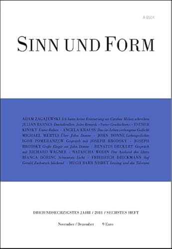 Stock image for Sinn und Form 6/2011 for sale by medimops