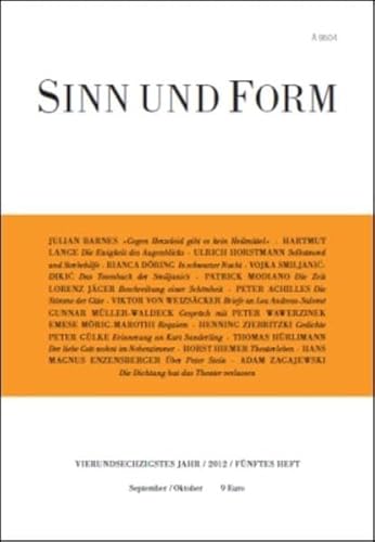 Stock image for Sinn und Form 5/2012 for sale by medimops