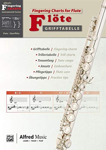 Imagen de archivo de Grifftabelle Fte / Fingering Charts Flute: Zweisprachige Grifftabelle Fr Querflte Mit Trillertabelle, Ansatz-, Pflege- Und bungstipps a la venta por Revaluation Books