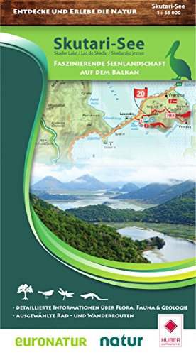 Stock image for Skadar Lake nature hiking cycling map huber for sale by PBShop.store US