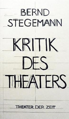 Stock image for Kritik des Theaters for sale by Blackwell's