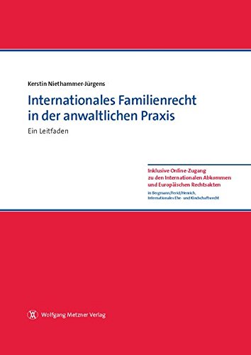 Beispielbild fr Niethammer-Jrgens, K: Internationales Familienrecht in der zum Verkauf von Blackwell's