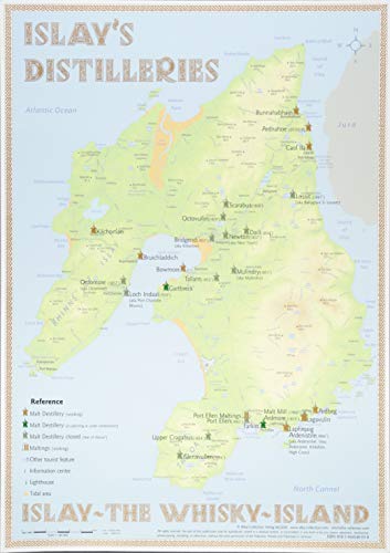 Imagen de archivo de Hirst, R: Islay's Distilleries Tasting Map 34 x 24cm a la venta por Ammareal