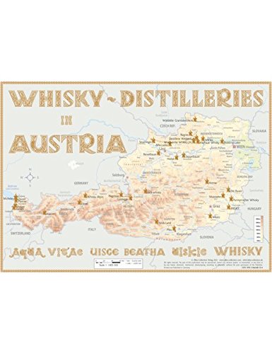 Beispielbild fr Whisky Distilleries Austria Tasting Map 34 x 24cm : Laminierte Karte der Whisky-Destillerien in sterreich zum Verkauf von Buchpark
