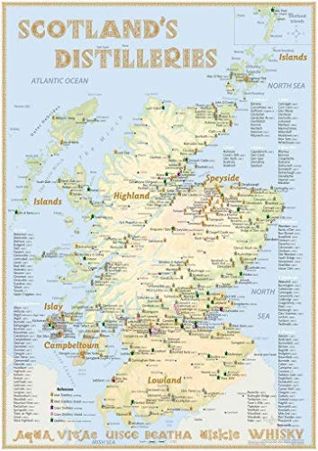 Imagen de archivo de Scotland's Distilleries Poster 60 x 42cm: The scotisch Whisky Landscape in Overview (Poster) a la venta por Revaluation Books