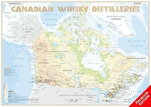 Imagen de archivo de Whisky Distilleries Canada - Poster 60x42cm Premium Edition The Whisky Landscape in Overview a la venta por Buchpark