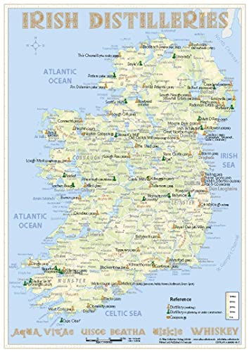 Imagen de archivo de Whiskey Distilleries Ireland - Tasting Map a la venta por Blackwell's