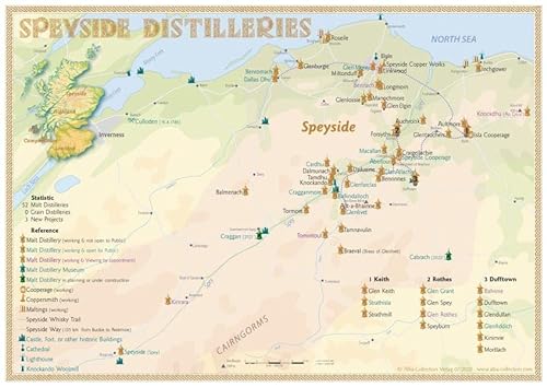 Beispielbild fr Whisky Distilleries Speyside - Tasting Map zum Verkauf von Blackwell's