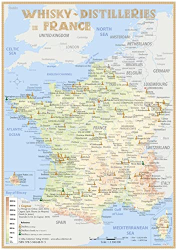 Imagen de archivo de Whisky Distilleries France and BeNeLux - Tasting Map a la venta por Blackwell's