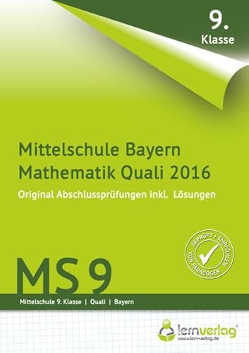 Beispielbild fr Abschlussprfung Mathematik Quali Mittelschule Bayern 2016 zum Verkauf von Buchpark