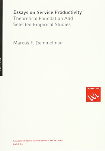 Beispielbild fr Essays on Service Productivity Theoretical Foundation and Selected Empirical Studies zum Verkauf von Buchpark